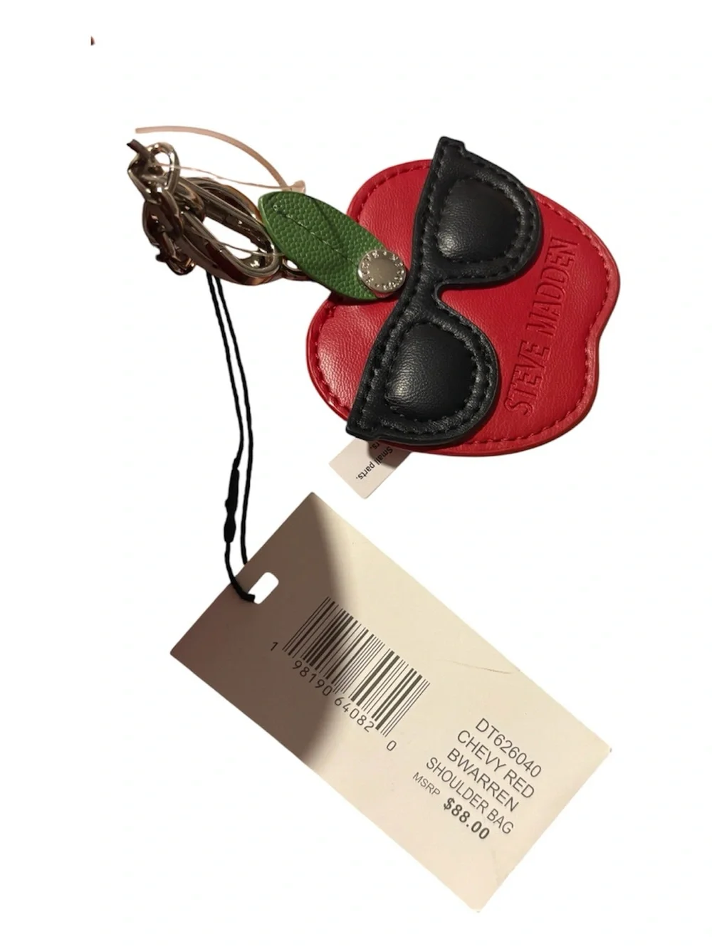 Red Shoulder Bag with Charm